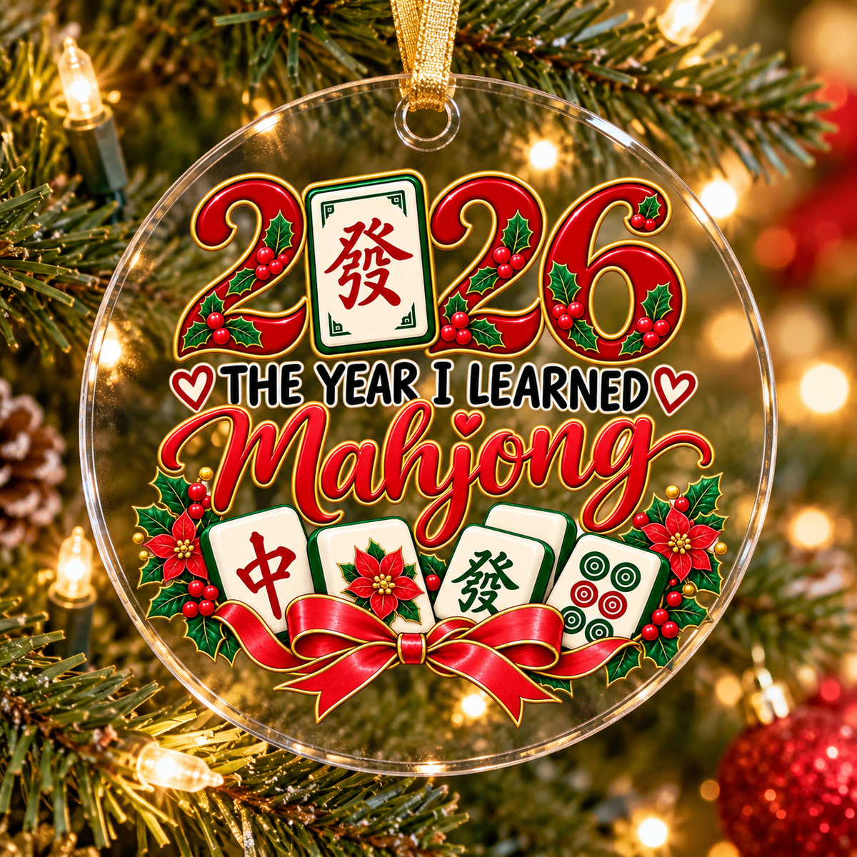 2026 The Year I Learned Mahjong Ornament Collection