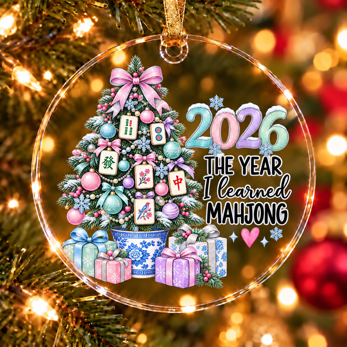 2026 The Year I Learned Mahjong Tree Ornament Collection