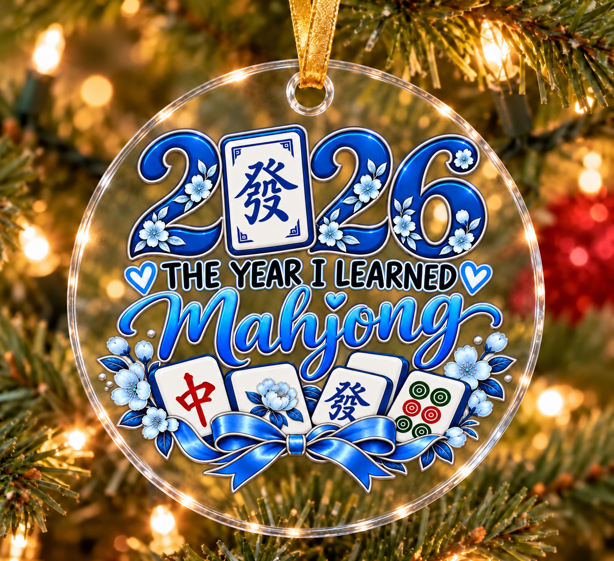 2026 The Year I Learned Mahjong Ornament Collection