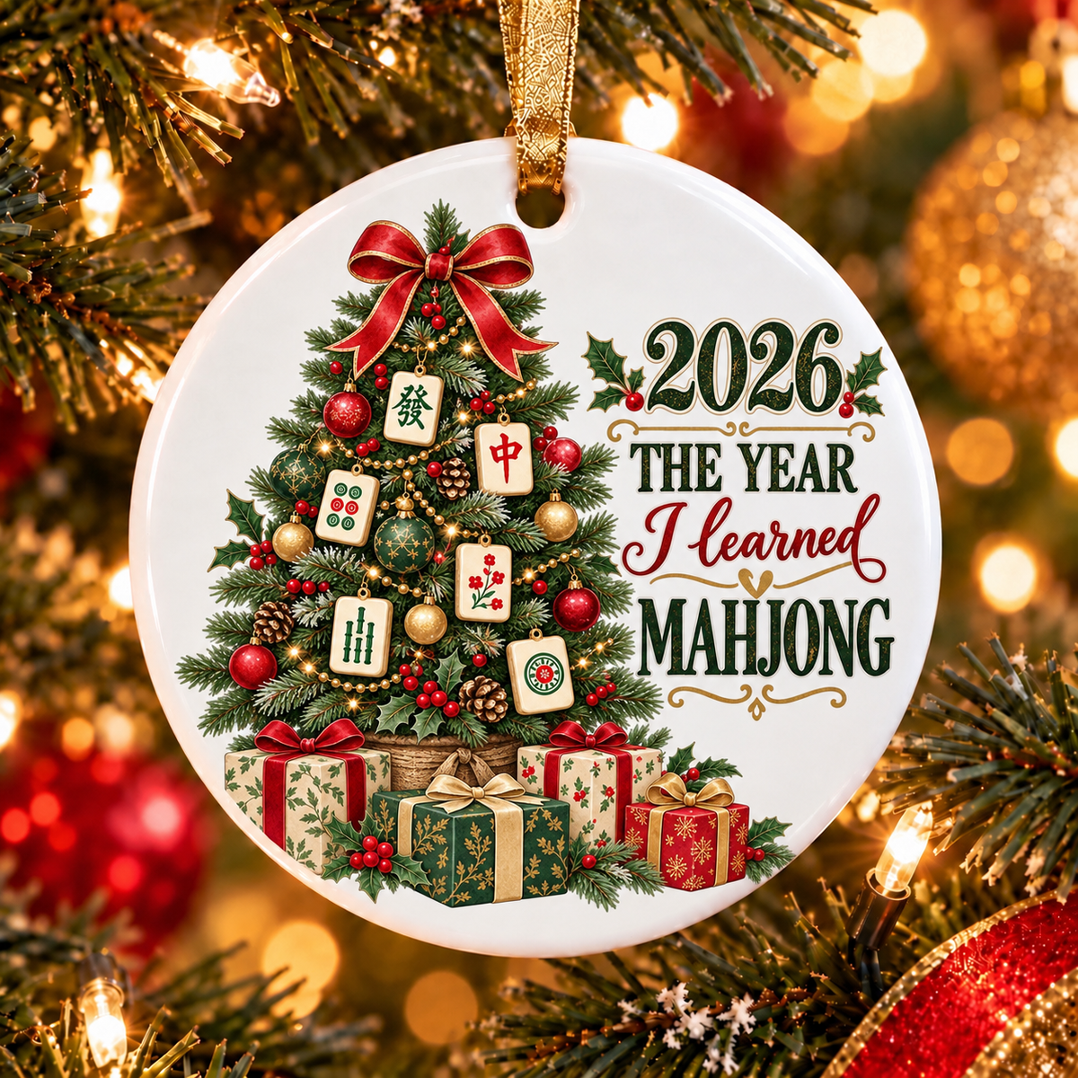 2026 The Year I Learned Mahjong Tree Ornament Collection