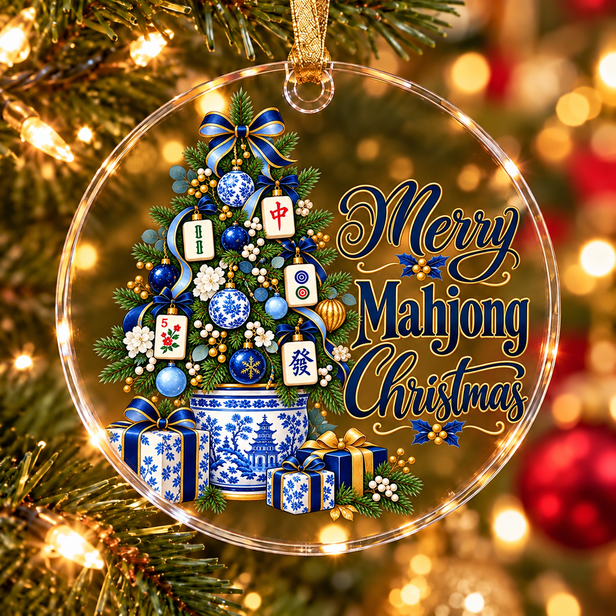 Merry Mahjong Tree Ornament Collection