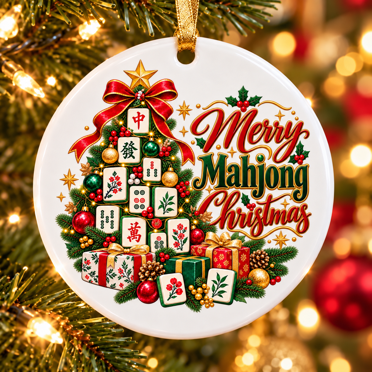Merry Mahjong Tree Ornament Collection