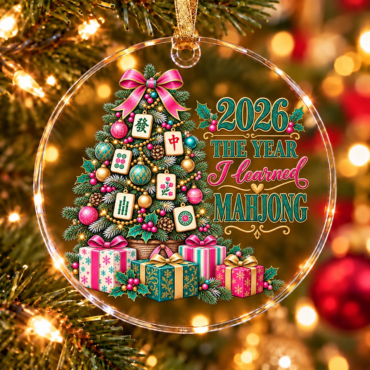 2026 The Year I Learned Mahjong Tree Ornament Collection