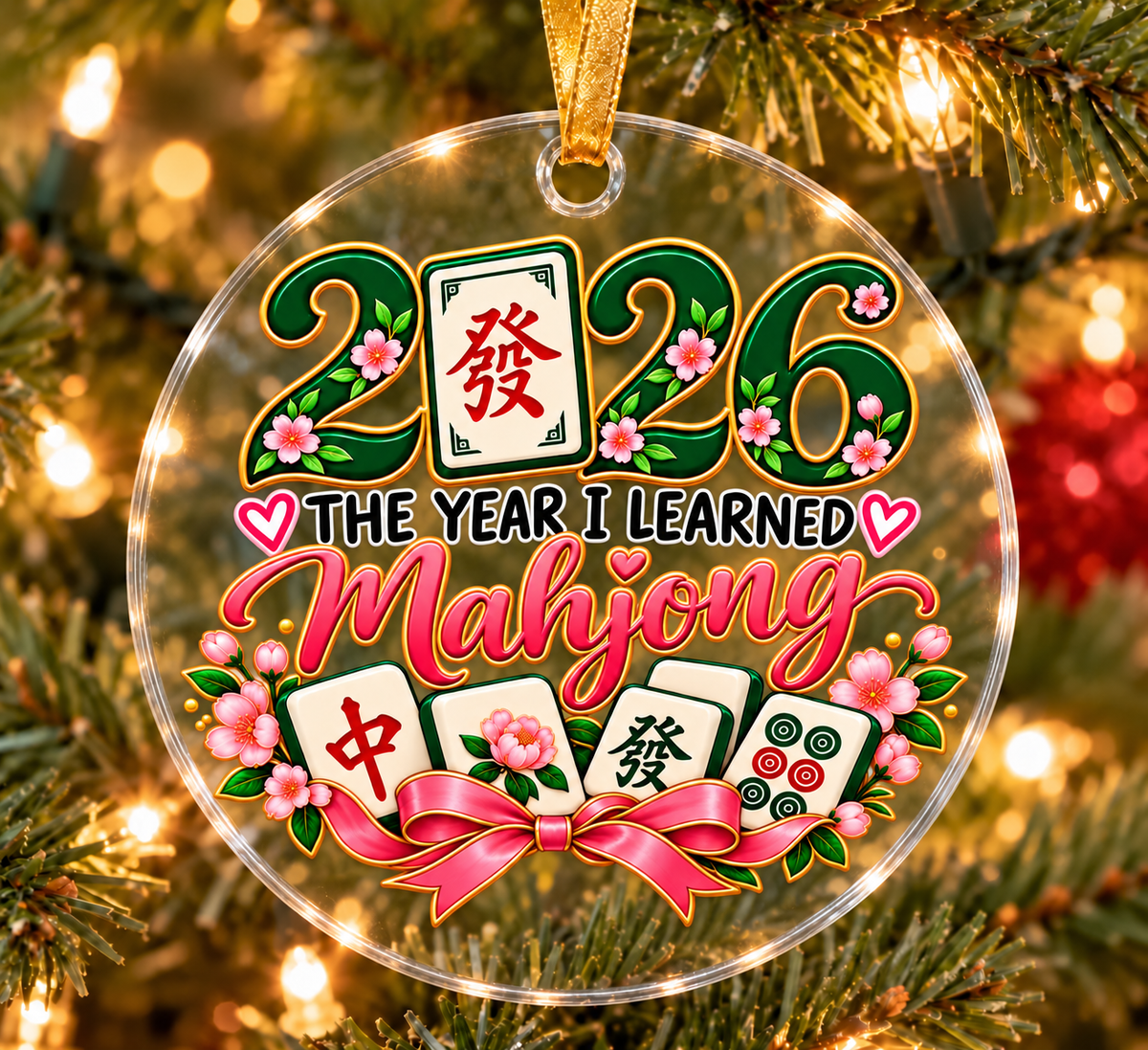 2026 The Year I Learned Mahjong Ornament Collection