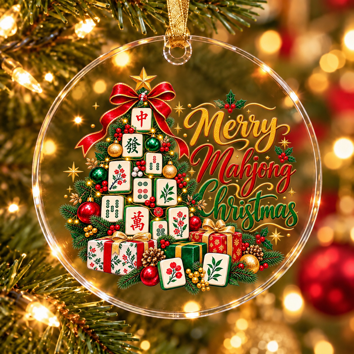 Merry Mahjong Tree Ornament Collection
