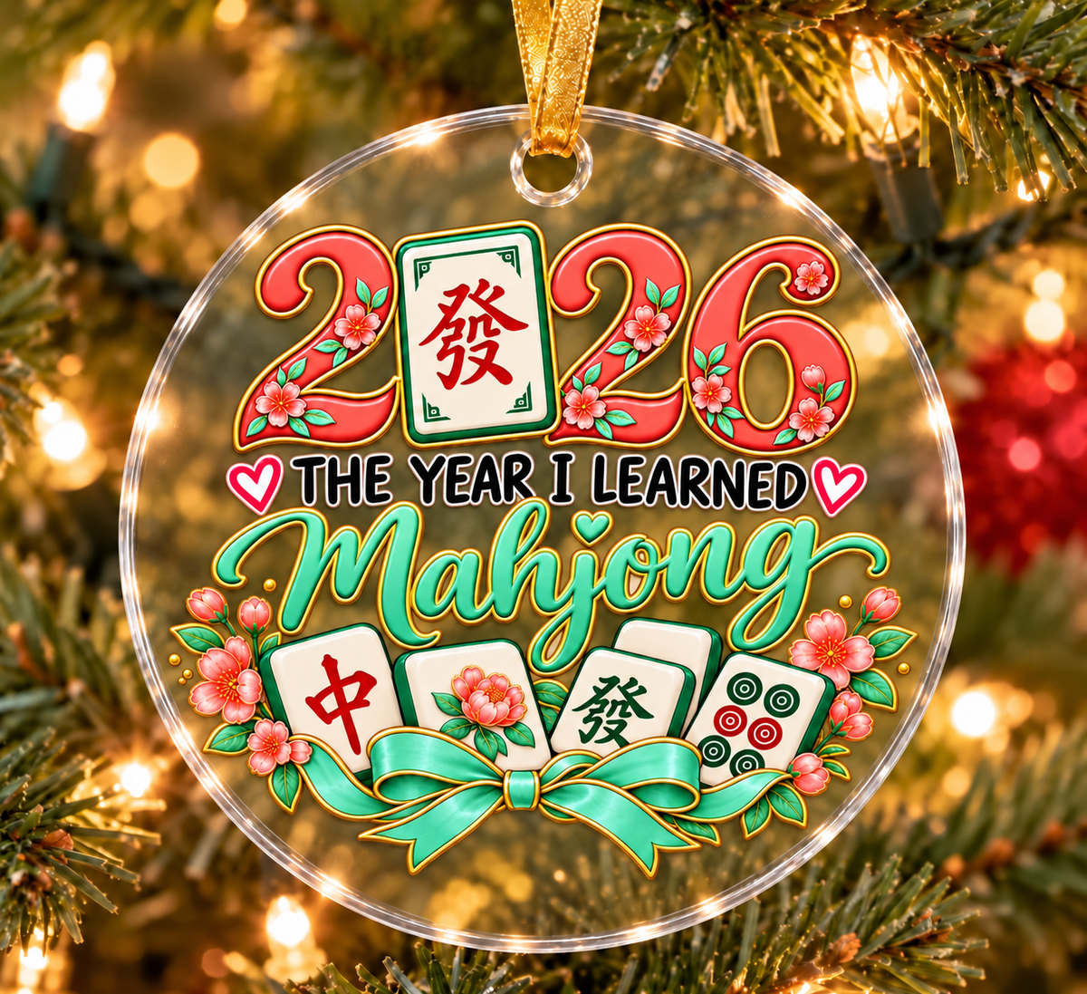 2026 The Year I Learned Mahjong Ornament Collection