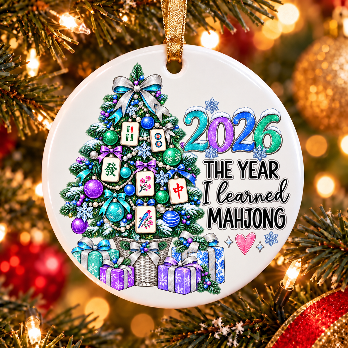 2026 The Year I Learned Mahjong Tree Ornament Collection