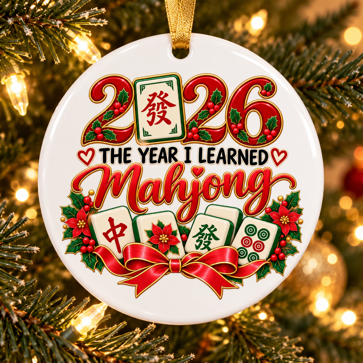 2026 The Year I Learned Mahjong Ornament Collection