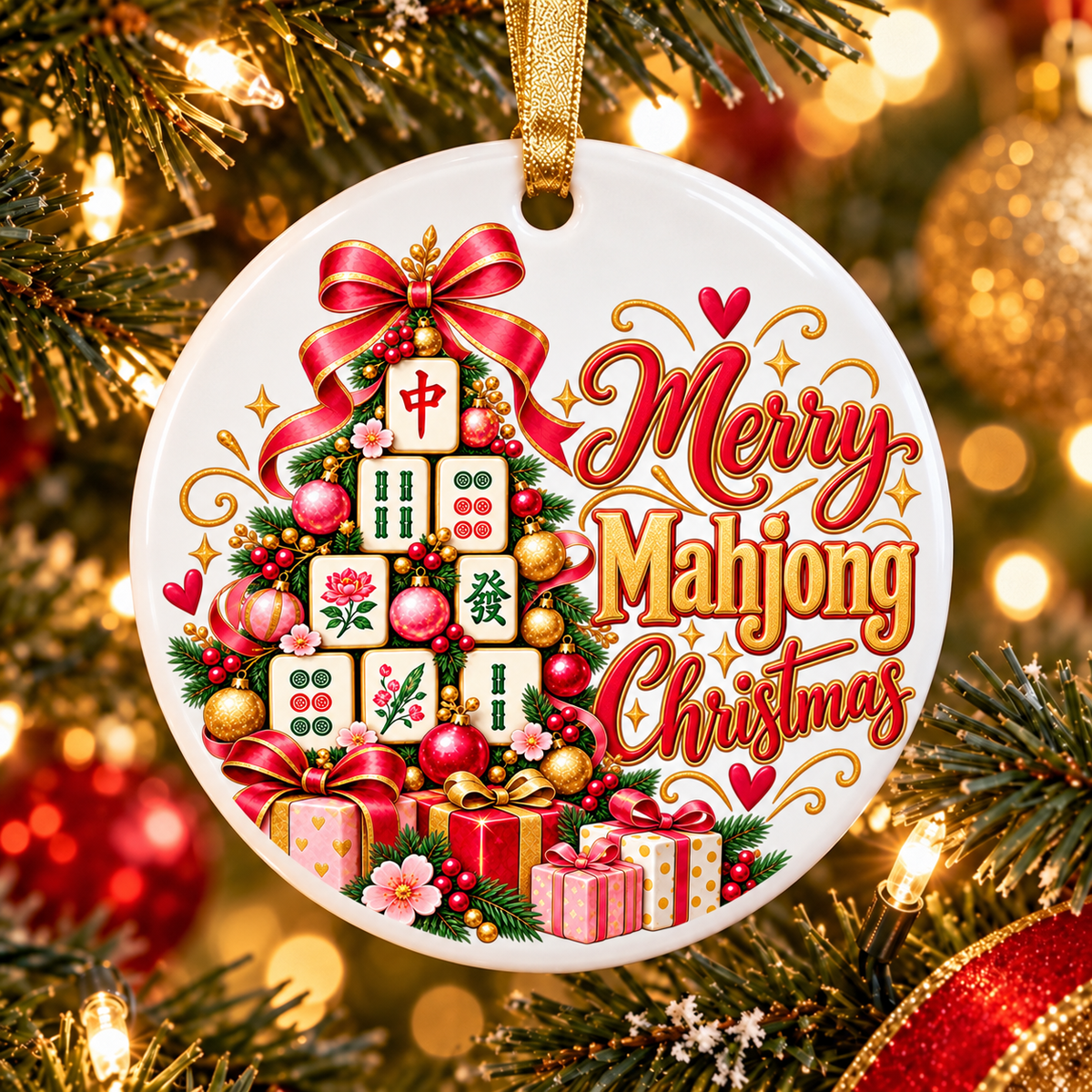 Merry Mahjong Tree Ornament Collection