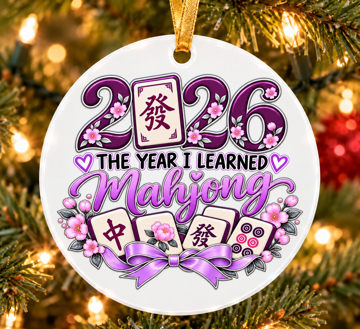 2026 The Year I Learned Mahjong Ornament Collection