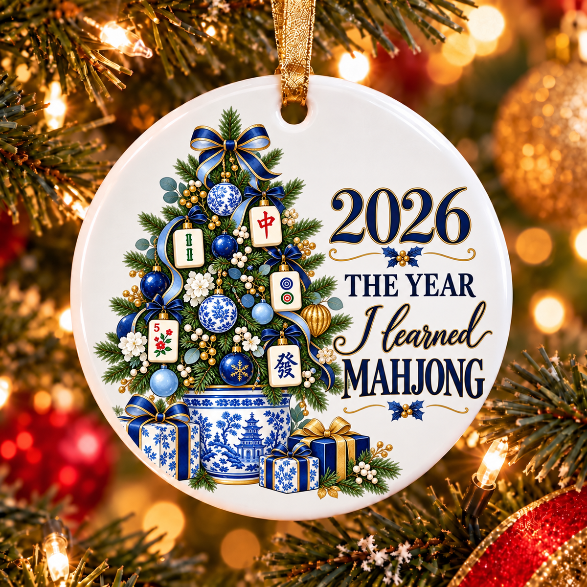 2026 The Year I Learned Mahjong Tree Ornament Collection