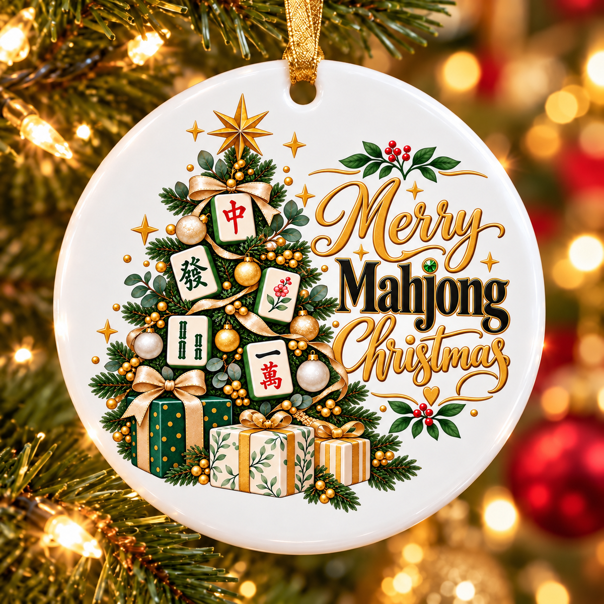 Merry Mahjong Tree Ornament Collection