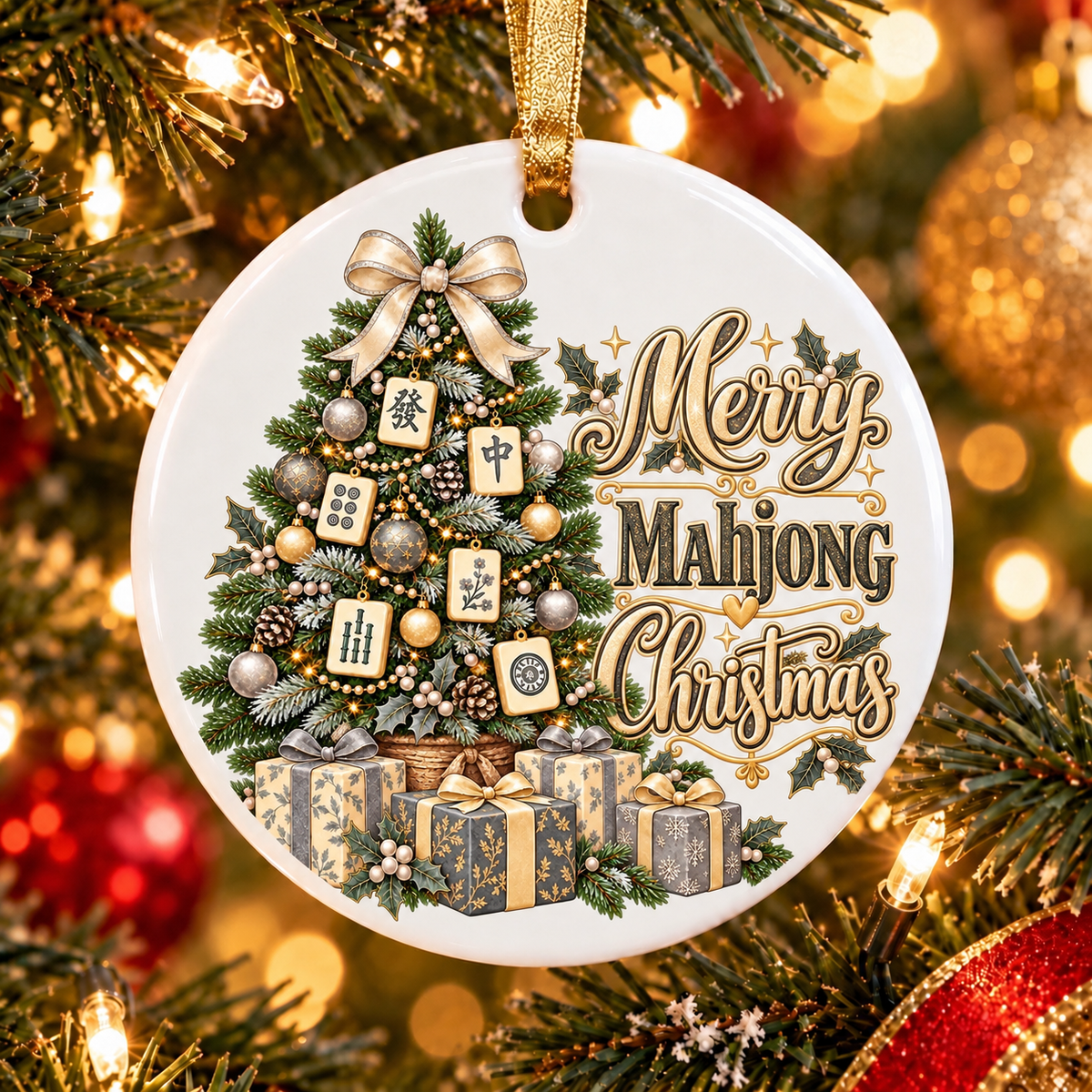Merry Mahjong Tree Ornament Collection