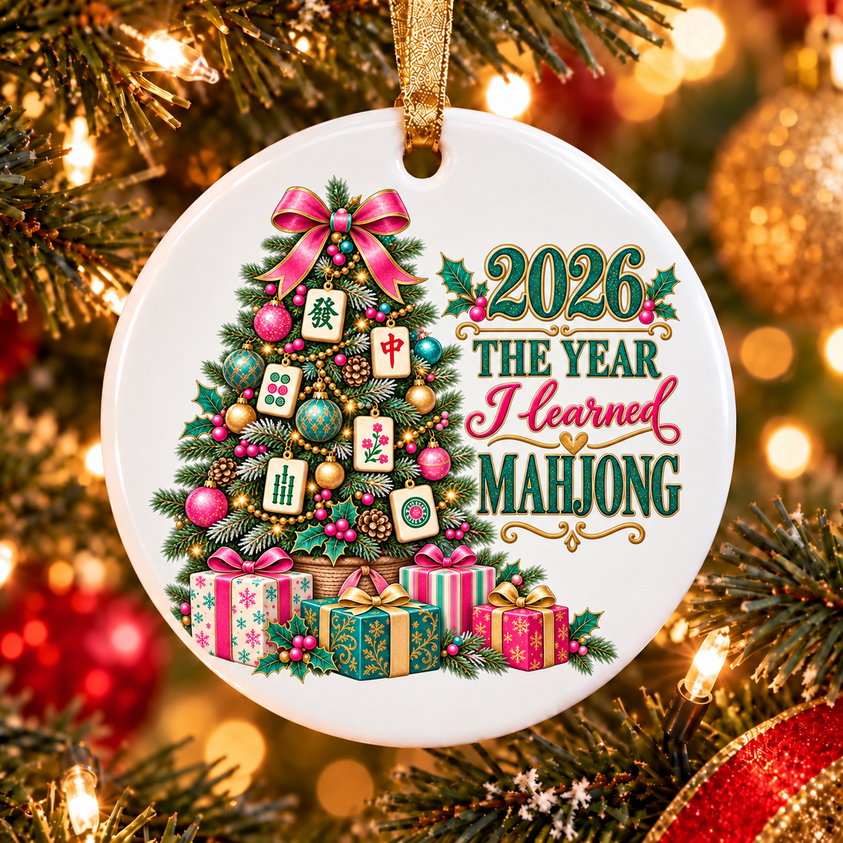 2026 The Year I Learned Mahjong Tree Ornament Collection