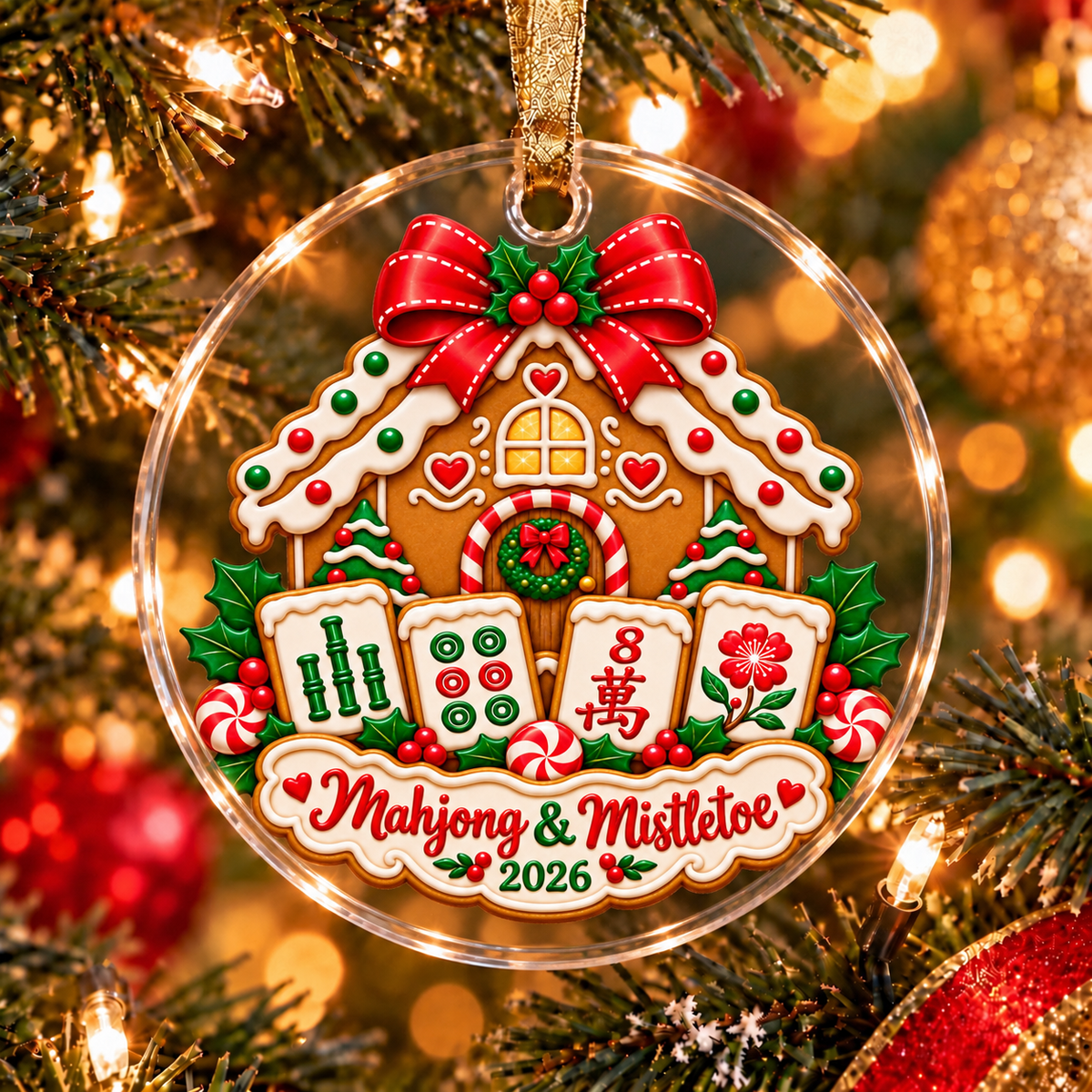 Gingerbread Mahjong Ornament Collection
