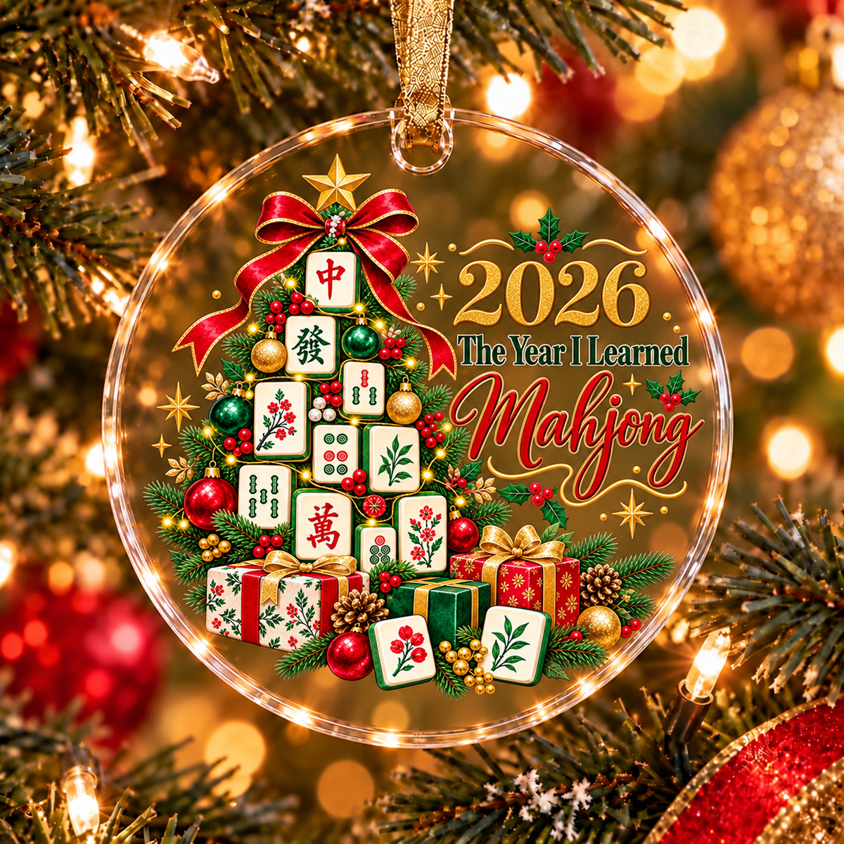 2026 The Year I Learned Mahjong Tree Ornament Collection