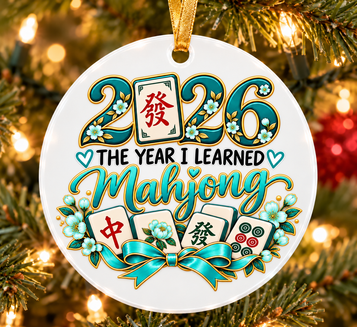 2026 The Year I Learned Mahjong Ornament Collection