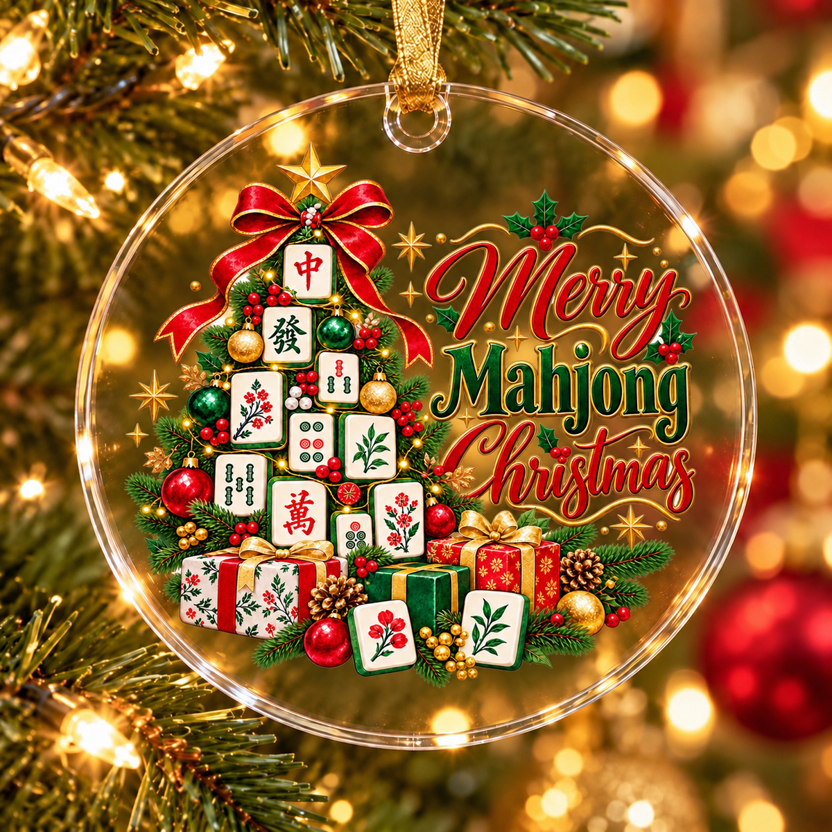 Merry Mahjong Tree Ornament Collection