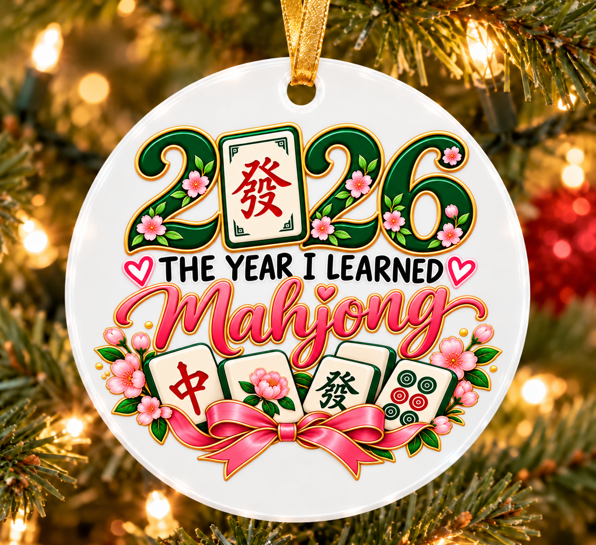 2026 The Year I Learned Mahjong Ornament Collection