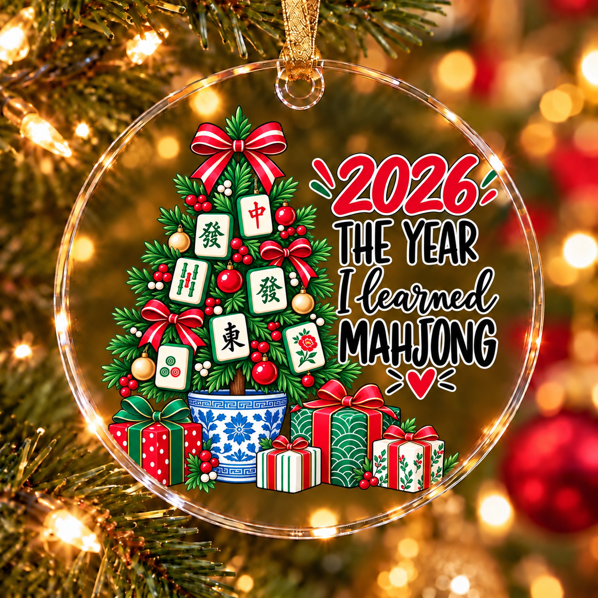 2026 The Year I Learned Mahjong Tree Ornament Collection