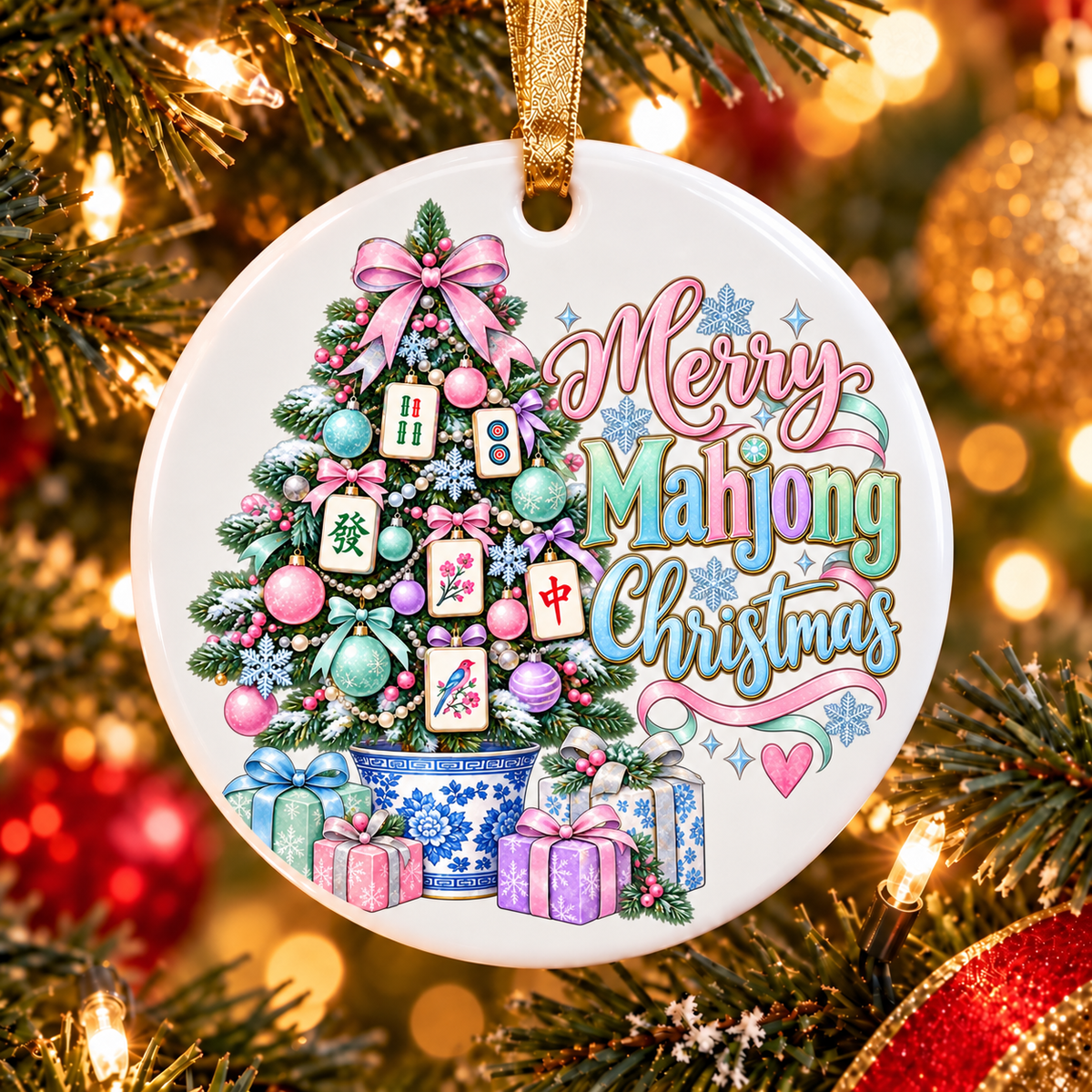 Merry Mahjong Tree Ornament Collection