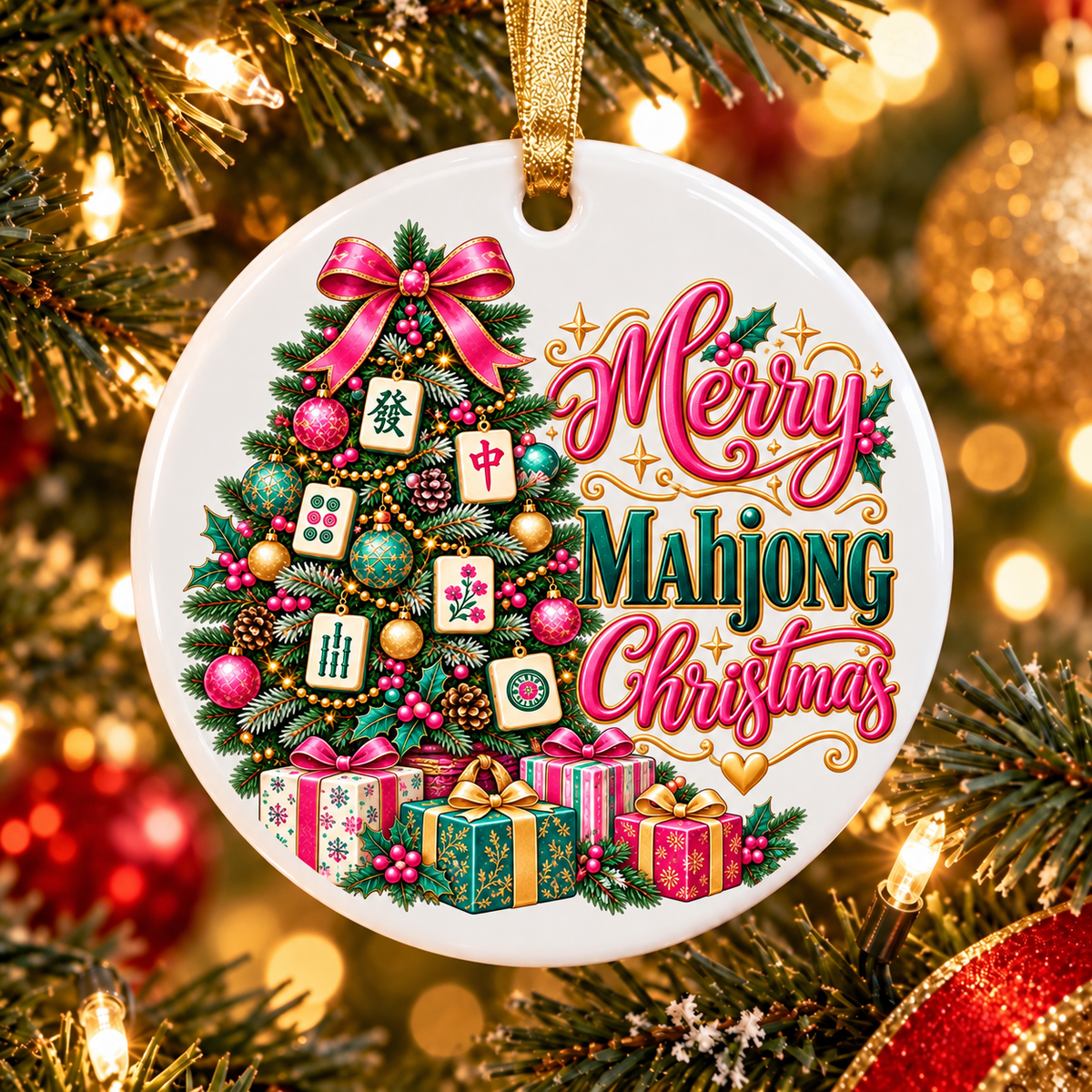 Merry Mahjong Tree Ornament Collection