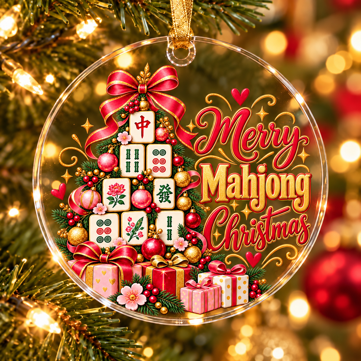 Merry Mahjong Tree Ornament Collection