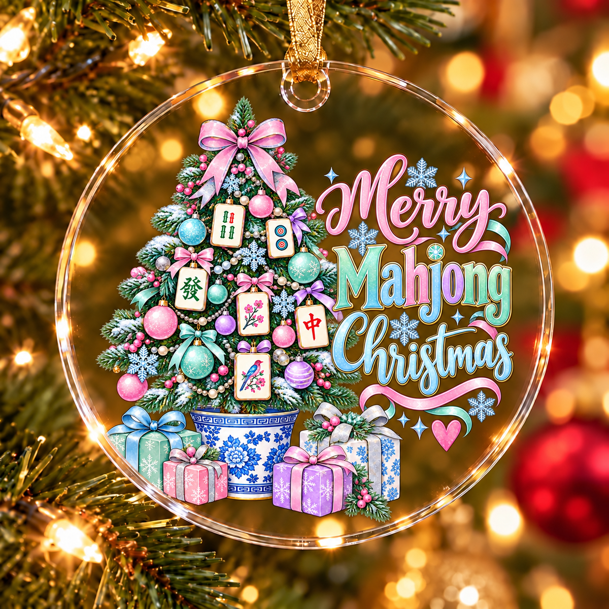Merry Mahjong Tree Ornament Collection