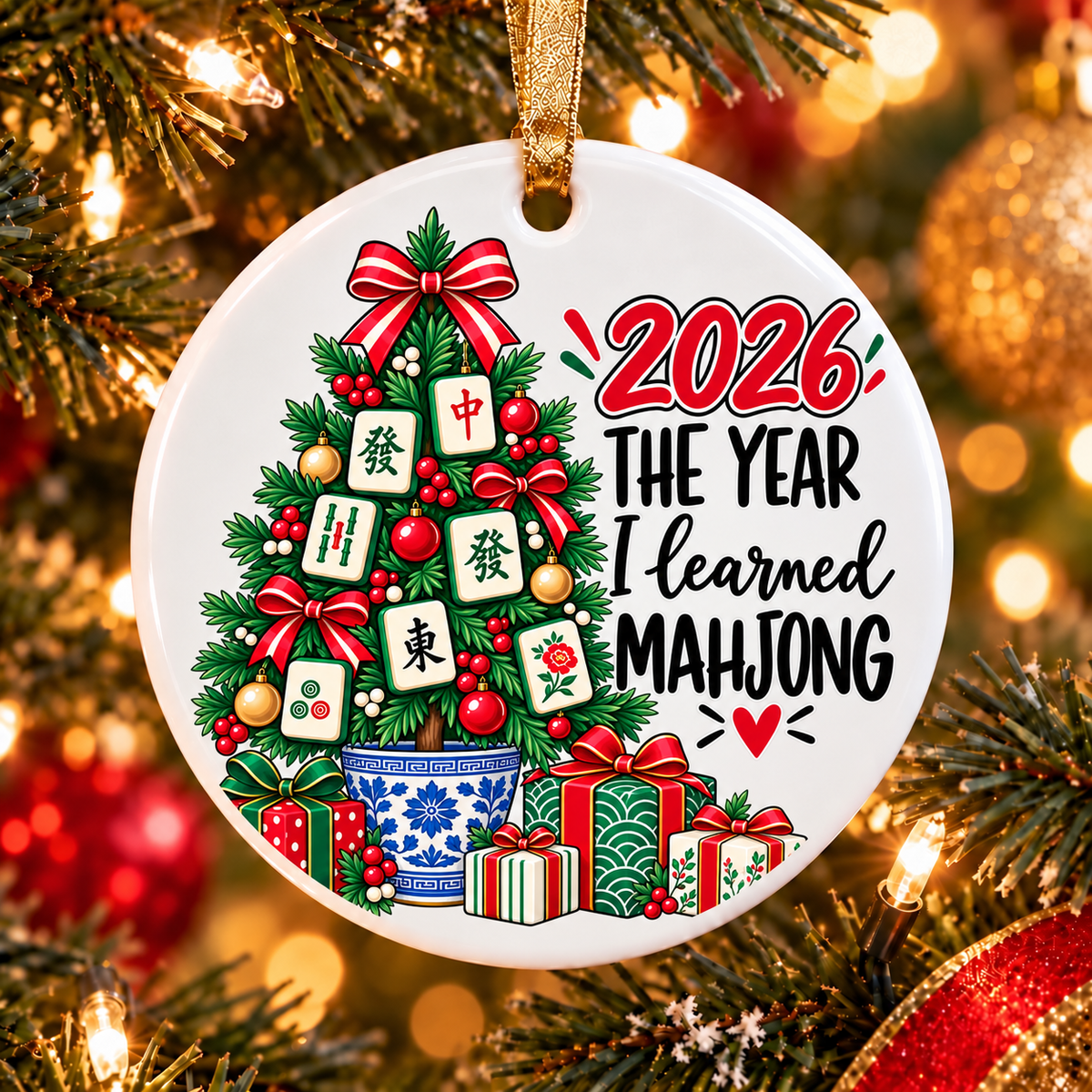 2026 The Year I Learned Mahjong Tree Ornament Collection