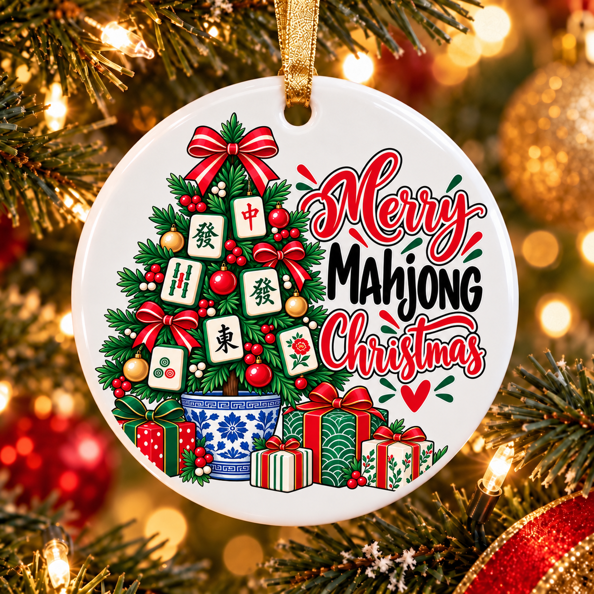 Merry Mahjong Tree Ornament Collection