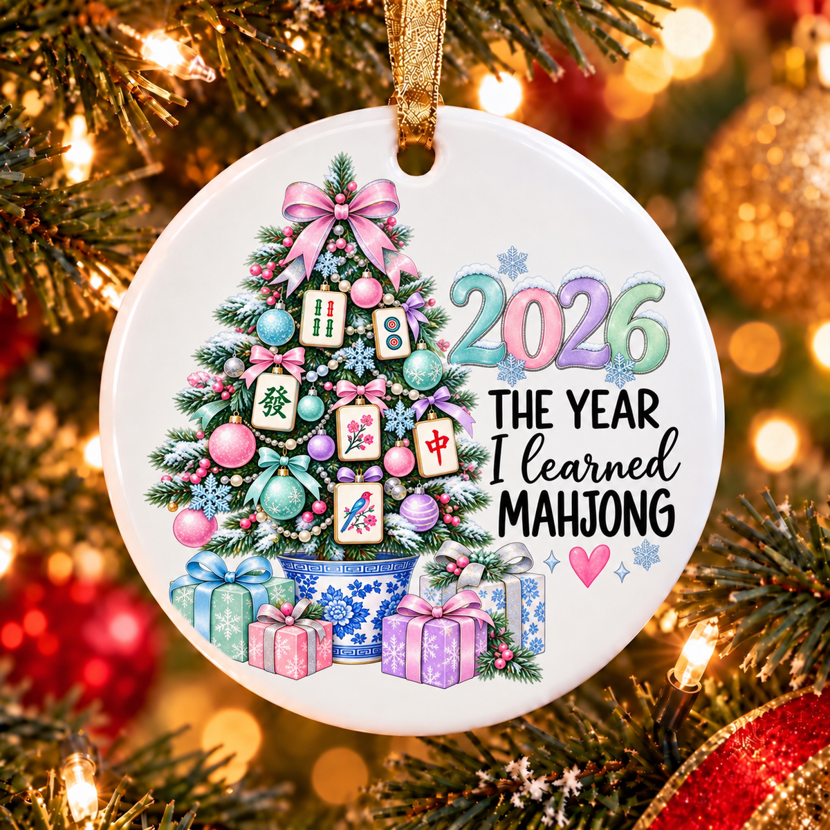 2026 The Year I Learned Mahjong Tree Ornament Collection