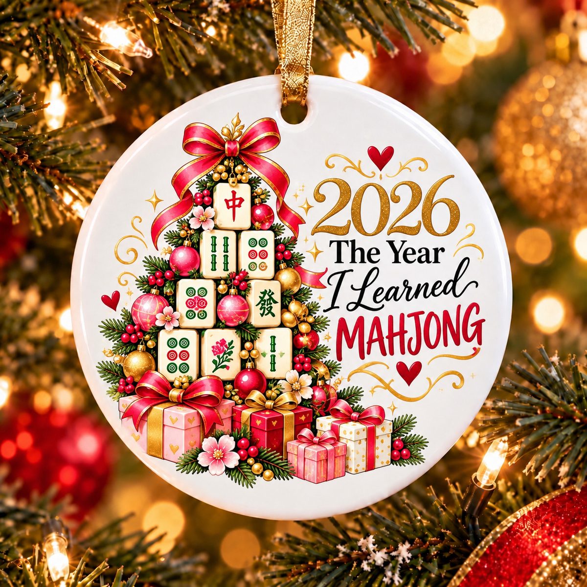 2026 The Year I Learned Mahjong Tree Ornament Collection