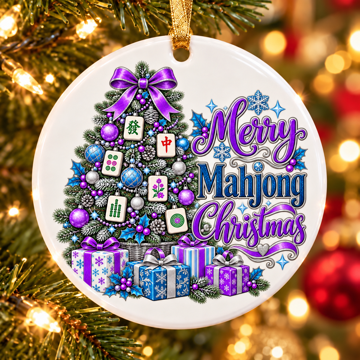 Merry Mahjong Tree Ornament Collection