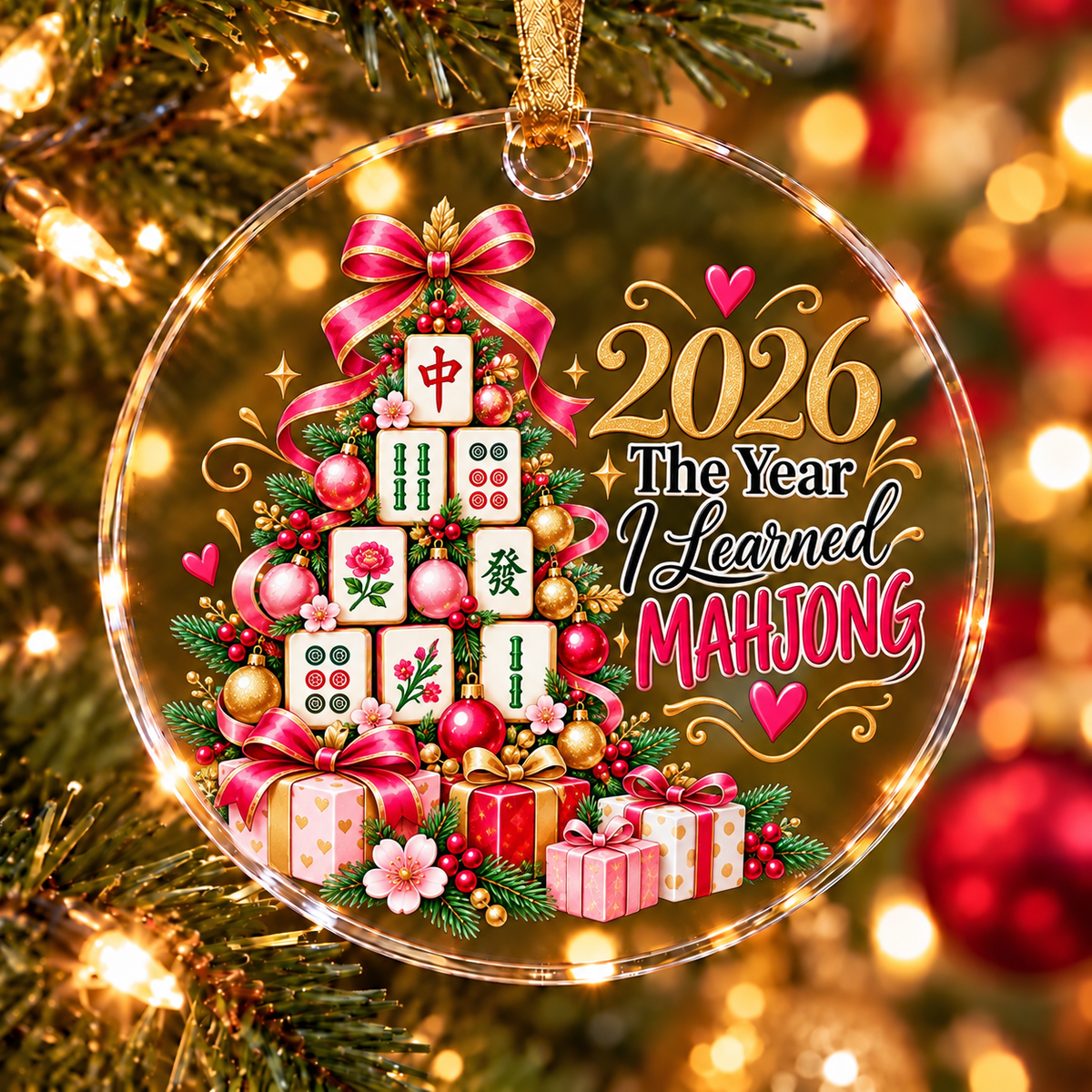 2026 The Year I Learned Mahjong Tree Ornament Collection