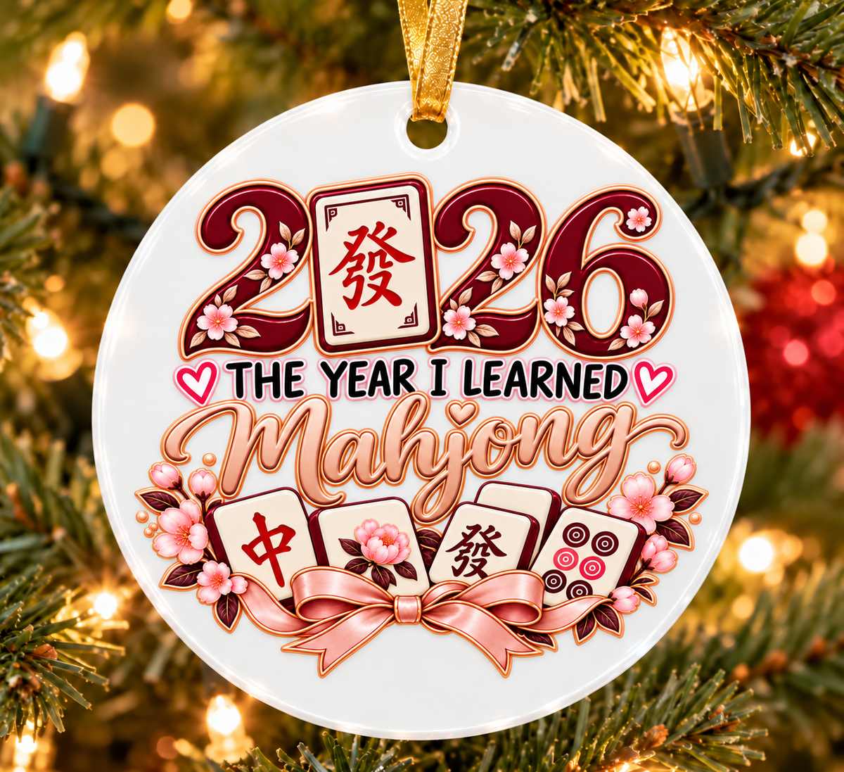 2026 The Year I Learned Mahjong Ornament Collection