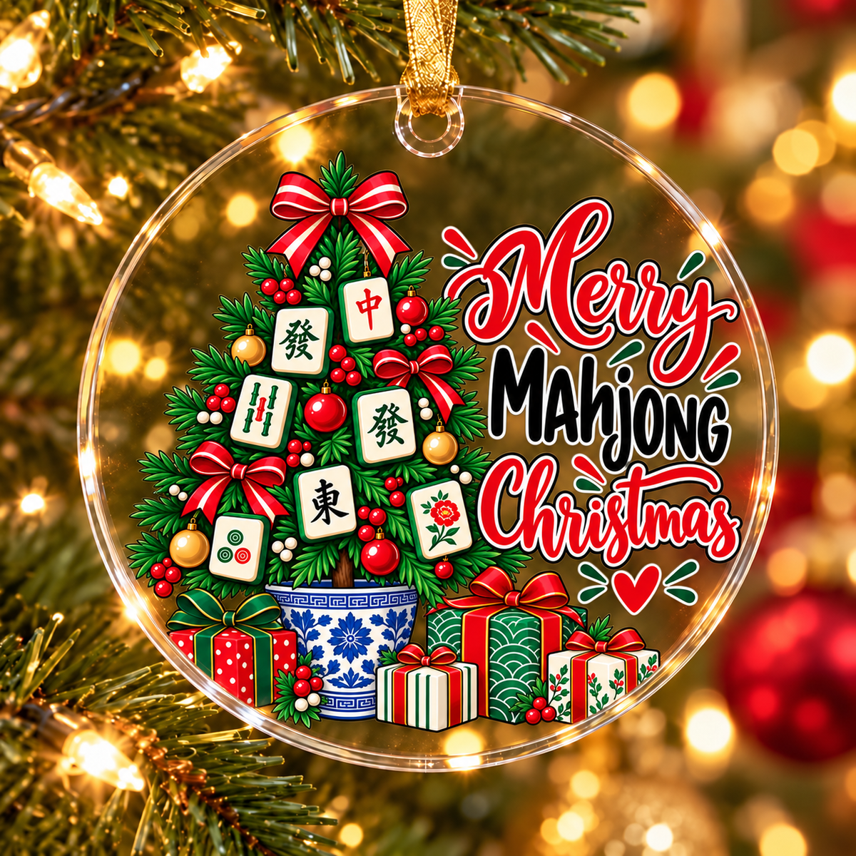 Merry Mahjong Tree Ornament Collection