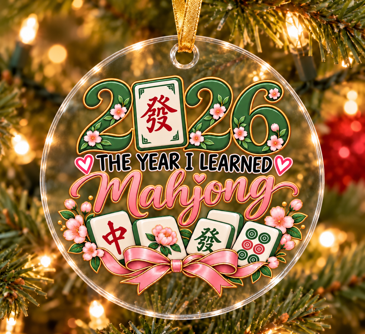2026 The Year I Learned Mahjong Ornament Collection