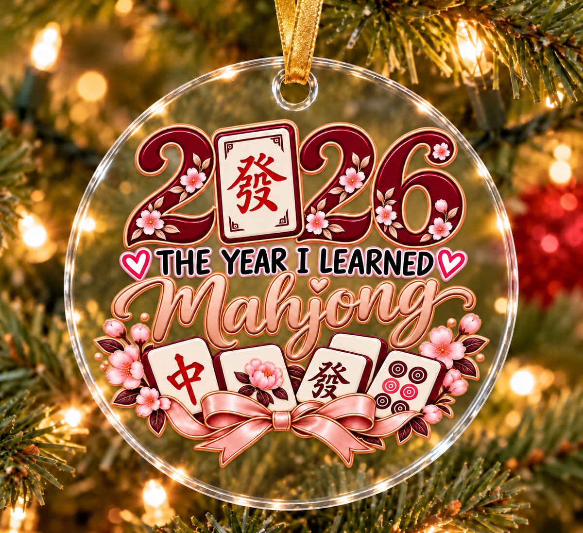 2026 The Year I Learned Mahjong Ornament Collection