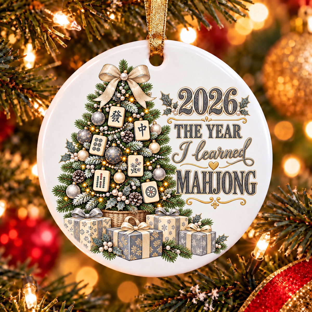 2026 The Year I Learned Mahjong Tree Ornament Collection